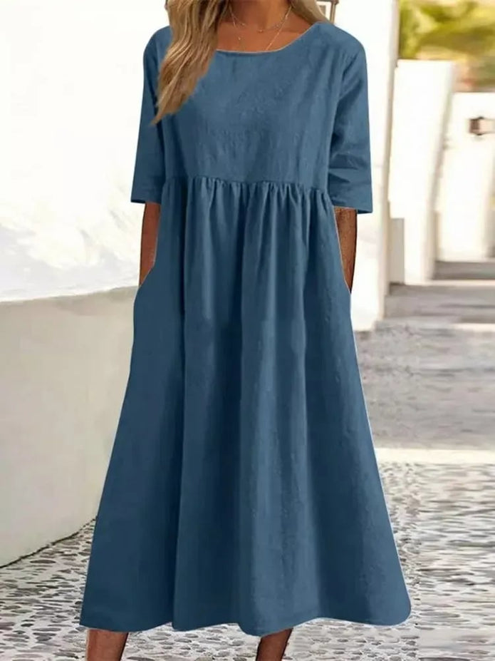Ivanna | Sukienka Wypoczynkowa Summer Dress Women Warschau Fashion Granatowy M