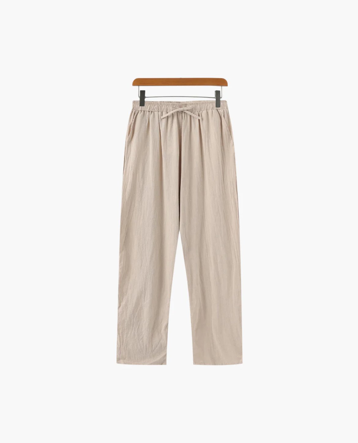 Santorini Lniane Spodnie Linato Pants Warschau Fashion Beż S