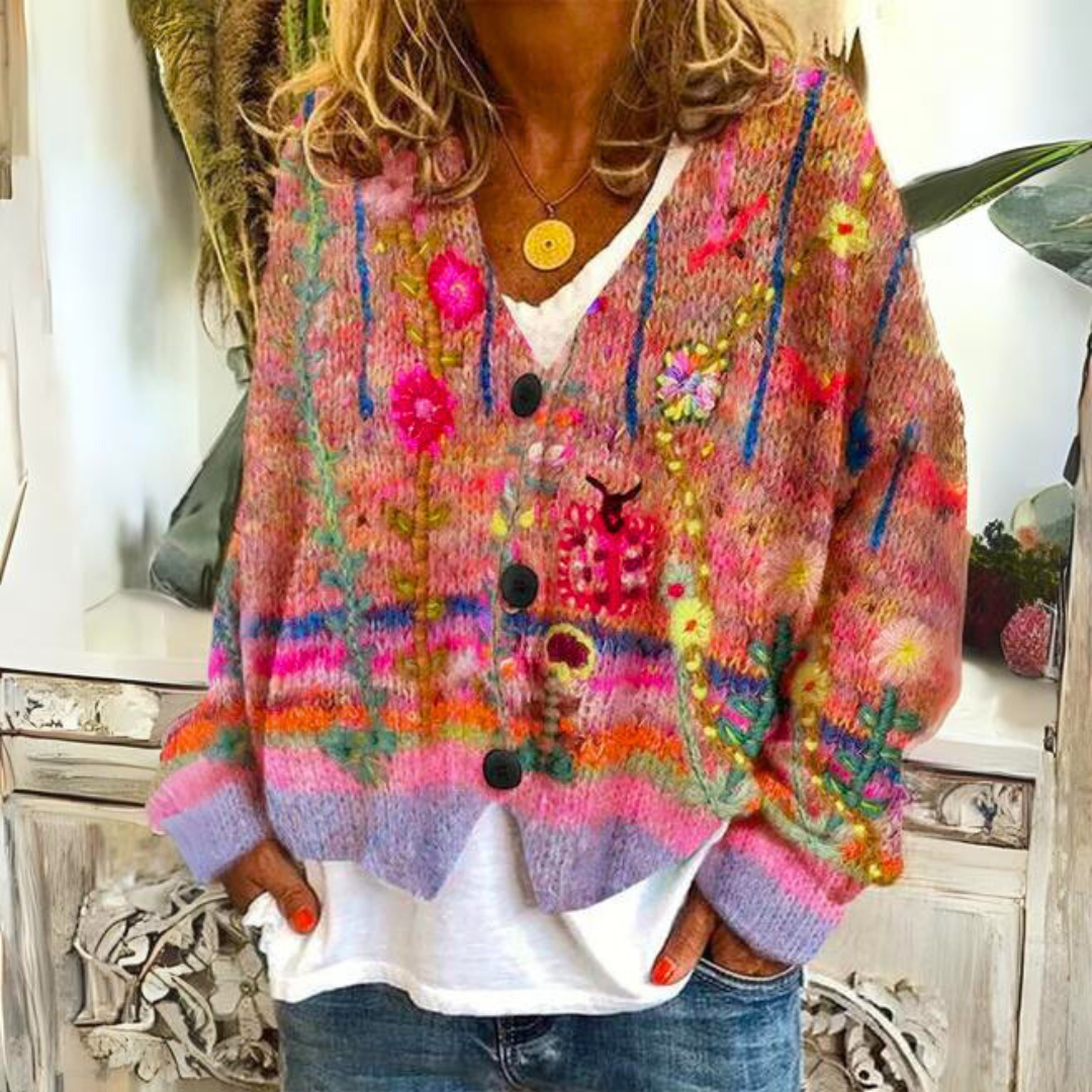 Ingrid - Ciepły Stylowy Sweter Warschau Fashion 2xl Czerwony