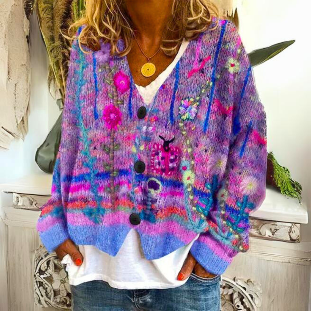 Ingrid - Ciepły Stylowy Sweter Warschau Fashion Xl Fioletowy