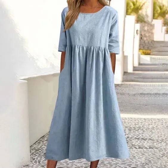 Ivanna | Sukienka Wypoczynkowa Summer Dress Women Warschau Fashion Jasny niebieski S
