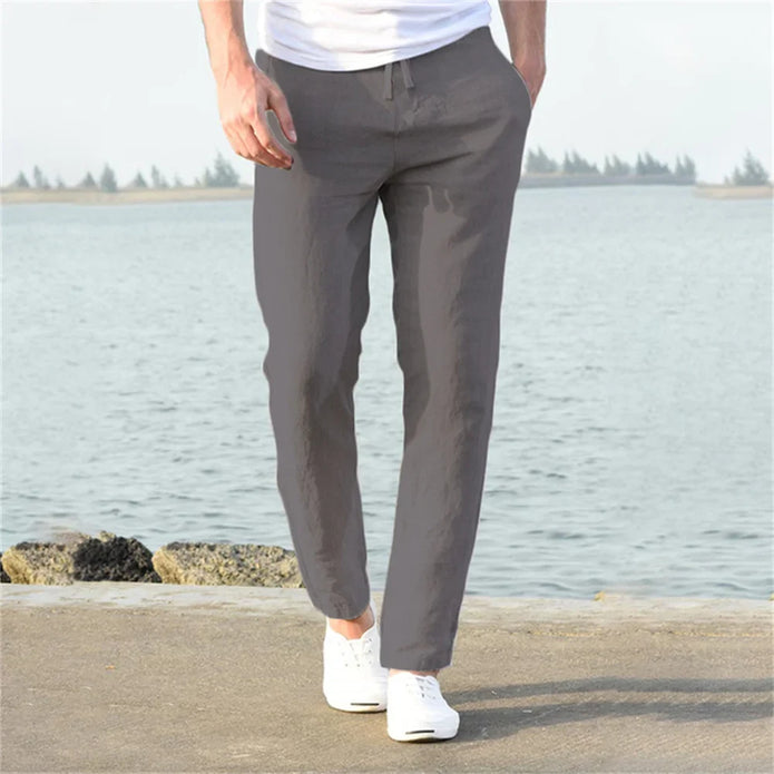 Cedric | Komfortalne Jasne Spodnie Activio dla Aktywnych Dni Warschau Fashion Szary S