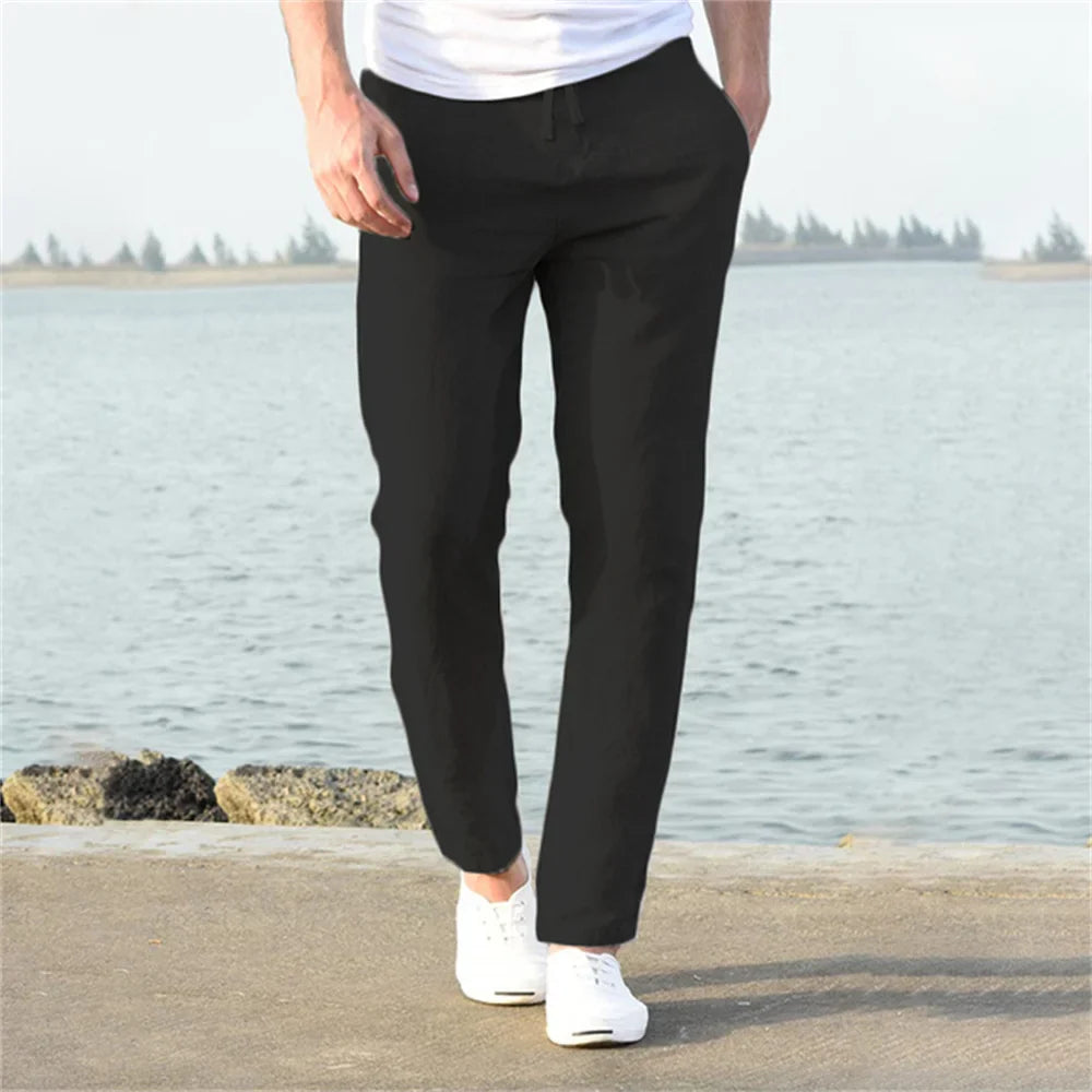 Cedric | Komfortalne Jasne Spodnie Activio dla Aktywnych Dni Warschau Fashion Czarny S