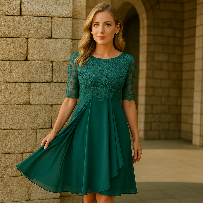 Jara - Elegancka i komfortowa Sukienka Magnifique Dresses Warschau Fashion Turkus Xs
