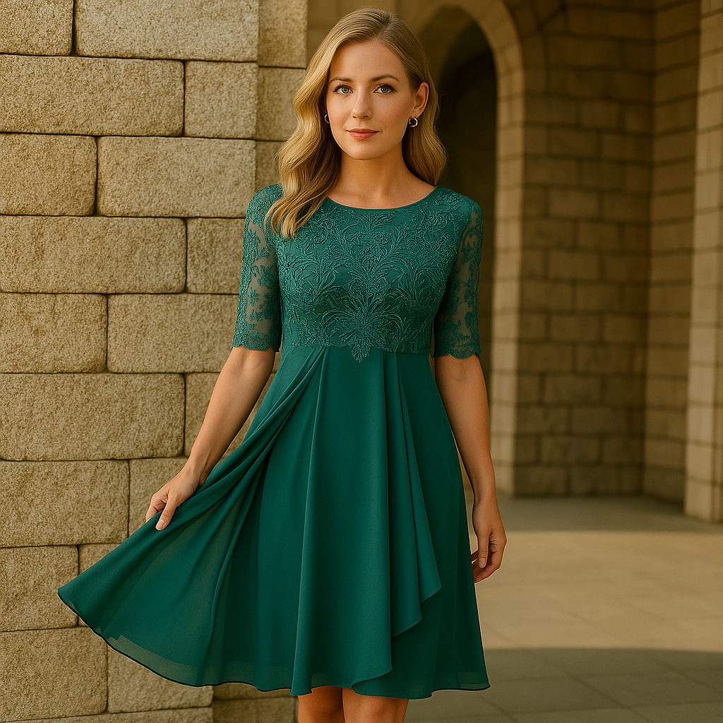 Jara - Elegancka i komfortowa Sukienka Magnifique Dresses Warschau Fashion Turkus Xs