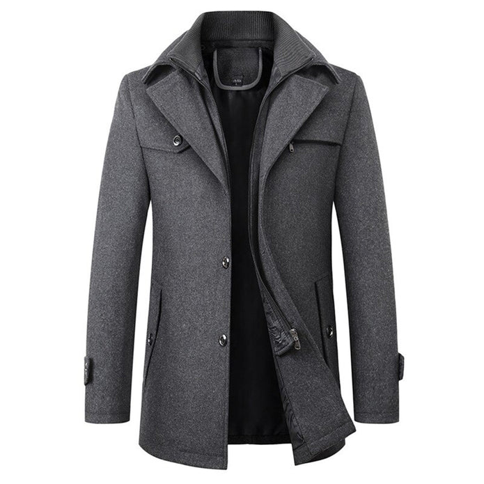 DARIO - Zimowa kurtka męska Men Winter Jacket Warschau Fashion Ciemnoszary M