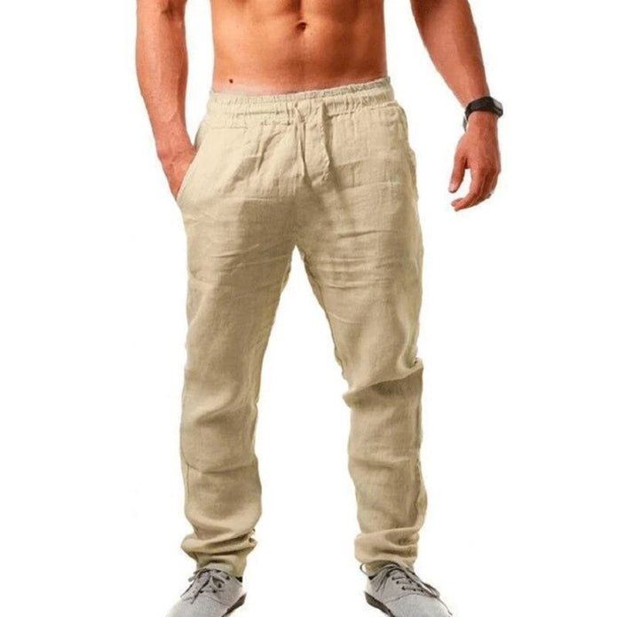 Drake - Letnie Męskie Spodnie Liniowe Men Summer Pants Warschau Fashion Ciemny kaki S