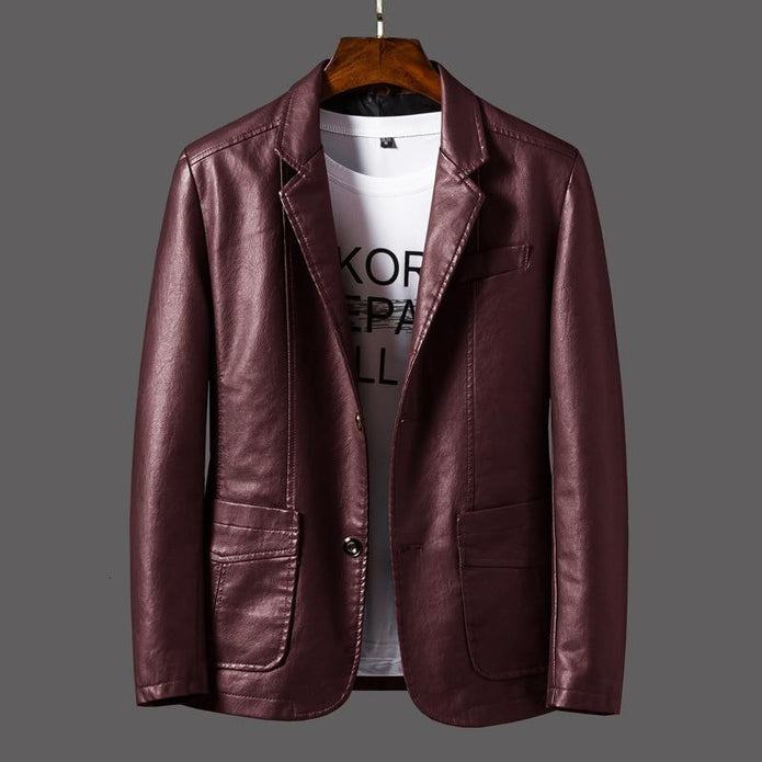 Formalna skórzana marynarka - Bartholomew Jackets Warschau Fashion Winiesta czerwień M 40-52.5kg