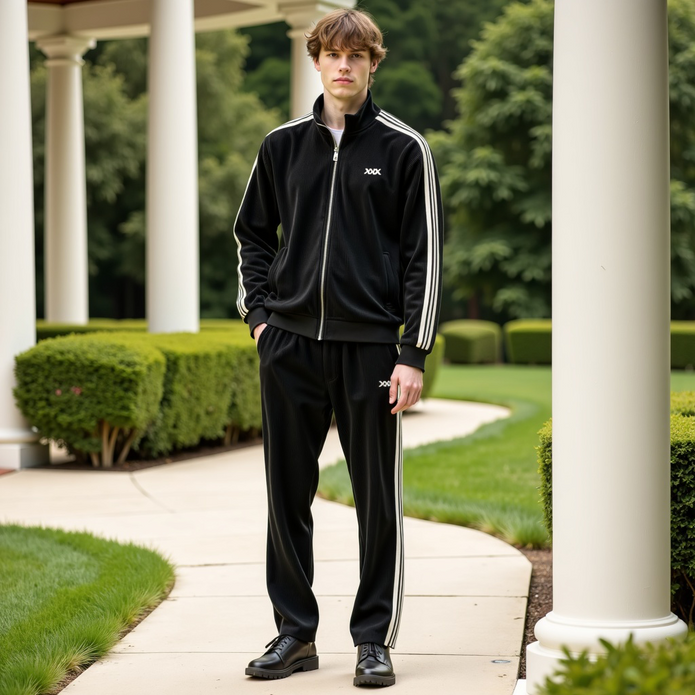 Oddychający i Komfortowy Męski Dres Sportowy Men Sets Warschau Fashion