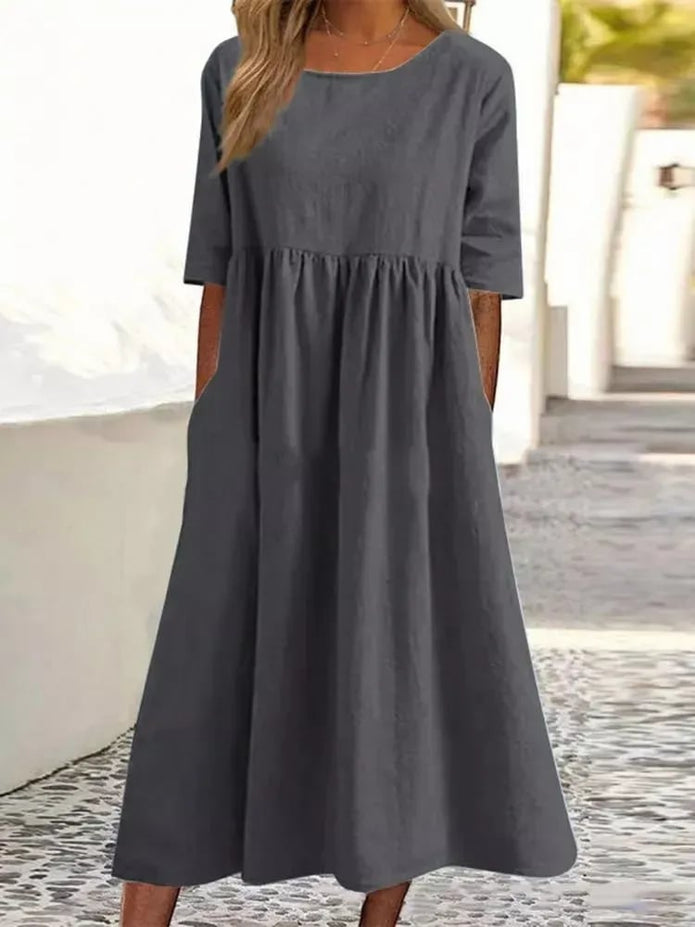 Ivanna | Sukienka Wypoczynkowa Summer Dress Women Warschau Fashion Szary S