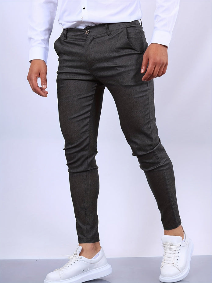 Arne | Męskie Spodnie Eleganciak Slim Fit Chinos Men Warschau Fashion Ciemnoszary Xs