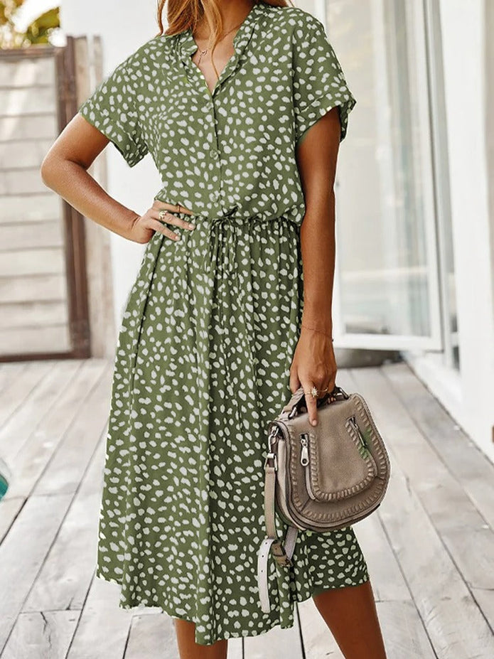Laureen | Elegancka i Komfortowa Sukienka Summer Dress Women Warschau Fashion Zielony 36 (s)