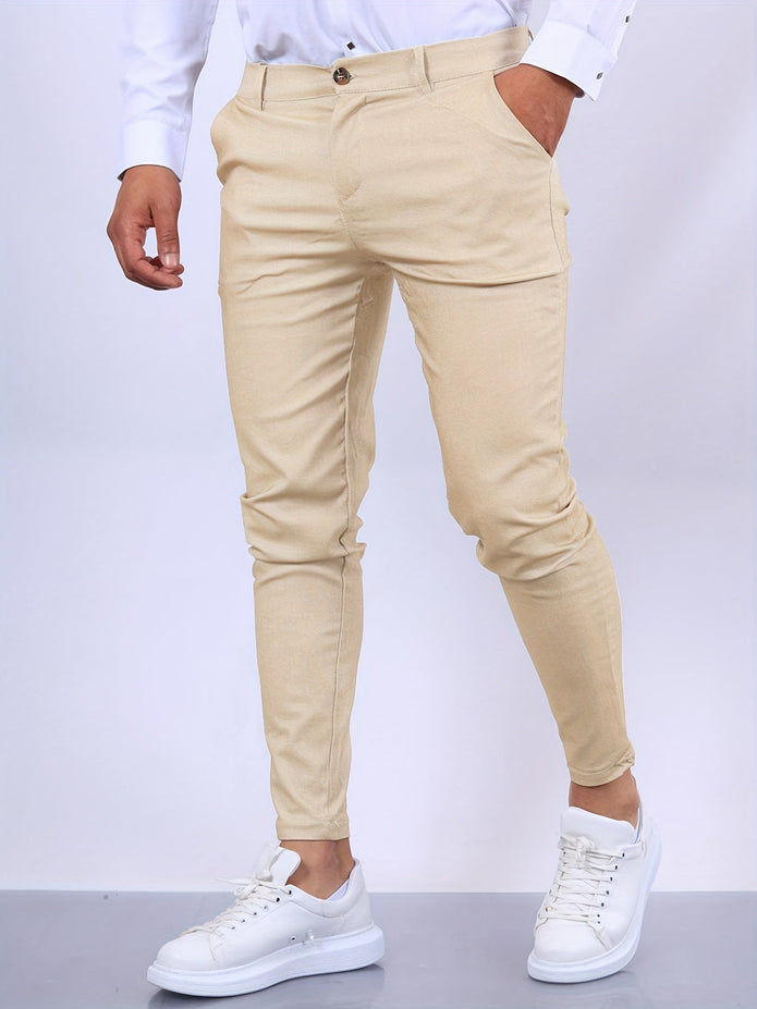 Arne | Męskie Spodnie Eleganciak Slim Fit Chinos Men Warschau Fashion Morela Xs