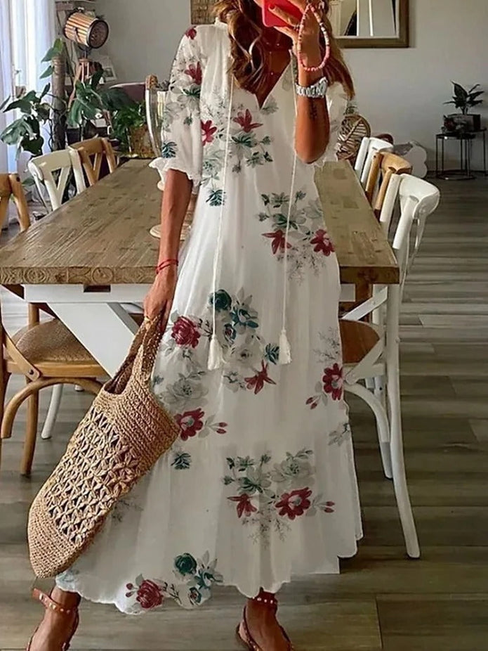 Anna | Sukienka Maxi Bohema Summer Dress Women Warschau Fashion Biały S