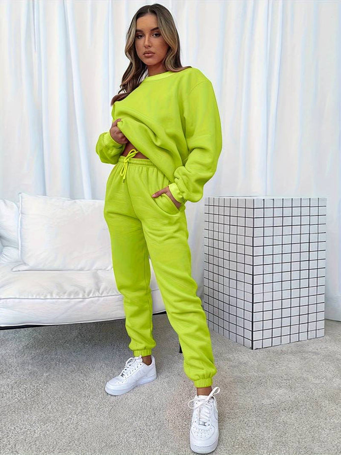 Komfortowy Zestaw Biegowy dla Kobiet Comfort Dames Jogging Set Ensemble Warschau Fashion Żółty S