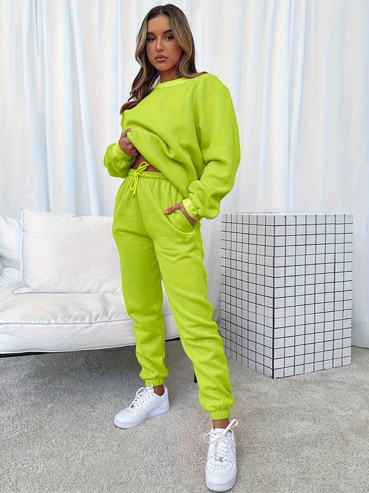 Komfortowy Zestaw Biegowy dla Kobiet Comfort Dames Jogging Set Ensemble Warschau Fashion Żółty S