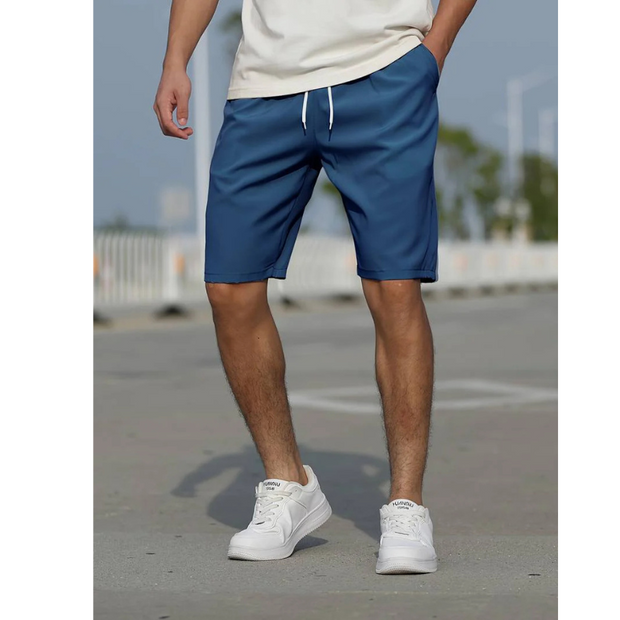 Stylowe męskie szorty z troczkiem | Niska talia Men Shorts Warschau Fashion Granatowy S
