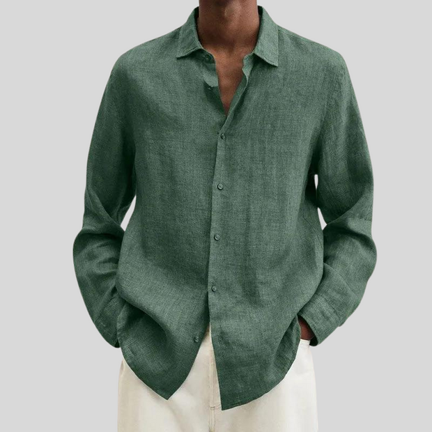 Koszula z Lnianego Płótna Linetrend 100% Shirt Warschau Fashion