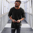 Declan | Elegancki długi sweter męski Men Sweaters Warschau Fashion Czarny S