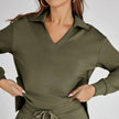 Eline | Luksusowy Zestaw Odzieży Domowej z Przytulnymi Spodniami i Dekoltem w Serek Loungewear Set Warschau Fashion