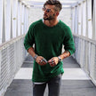 Declan | Elegancki długi sweter męski Men Sweaters Warschau Fashion Zielony S