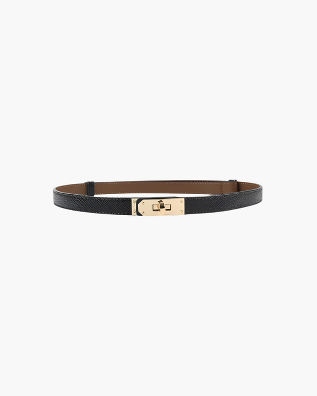 Pasek Retro Slim Warschau Fashion Czarny