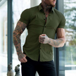 Dholobhai | Męska koszula z krótkim rękawem i guzikami | Slim Fit