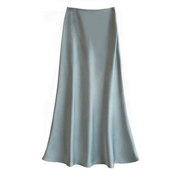 Damska Spódniczka Jedwabna Skirts Women Warschau Fashion Jasnoniebieski M