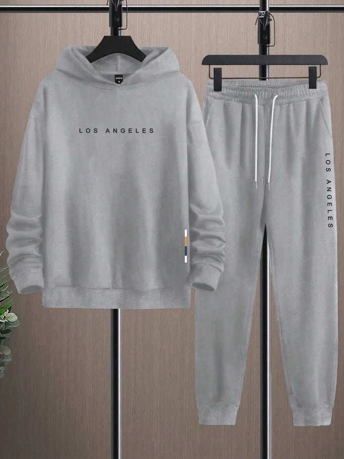 Męski Luźny Dres | Bluza z Kapturem + Spodnie Dresowe joggingspak Warschau Fashion