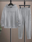 Męski Luźny Dres | Bluza z Kapturem + Spodnie Dresowe joggingspak Warschau Fashion