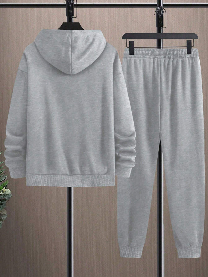 Męski Luźny Dres | Bluza z Kapturem + Spodnie Dresowe joggingspak Warschau Fashion