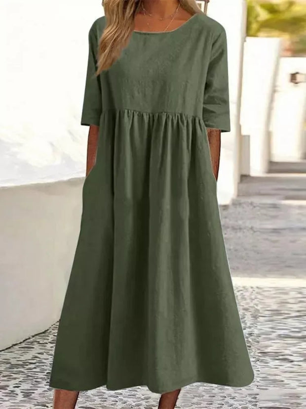 Ivanna | Sukienka Wypoczynkowa Summer Dress Women Warschau Fashion Zielona armia 3xl