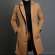 Cuno | Męski Długi Płaszcz Zimowy Men Coat Warschau Fashion Beżowy S