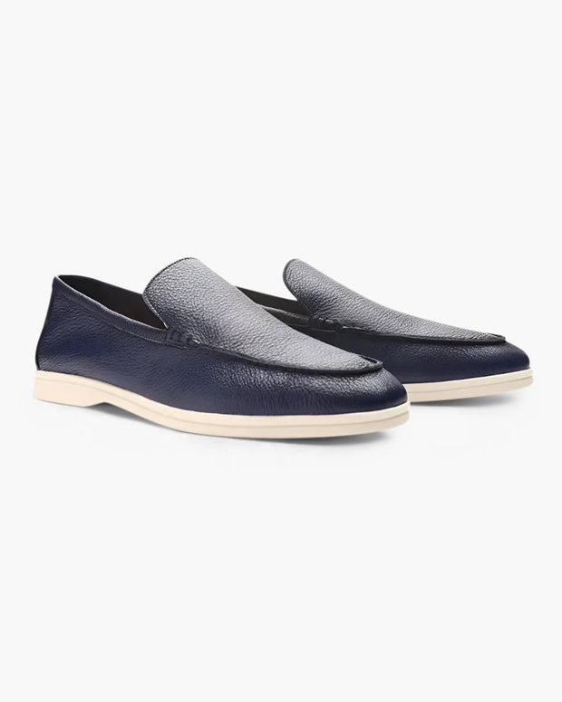 Klasyczne Mokasyny Skórzane Old Money Warschau Fashion Niebieski Morski EU 38 // UK 5