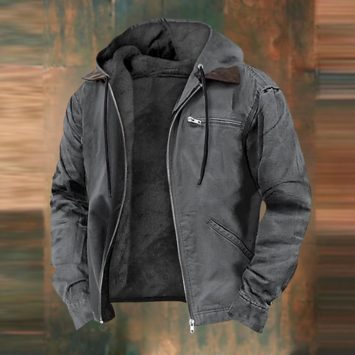 Bennetim | Męska Ciepła Kurtka Bomber na Zimę Men Jackets Warschau Fashion Szary 2XS