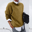 Adelius - Ciepły i przyjemny sweter Sweater Warschau Fashion Khaki S