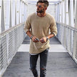 Declan | Elegancki długi sweter męski Men Sweaters Warschau Fashion Morelowy S