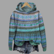 Aafke | Kobiecy Zimowy Hoodie z Kapturem | Ciepły i Komfortowy Women Hoodie Warschau Fashion Niebieski 2XS