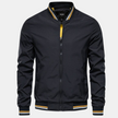 NIVARO - Elegancka Męska Kurtka Bomber Bomber Jackets Warschau Fashion Czarny S