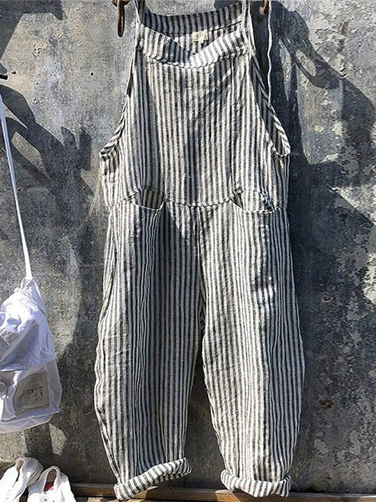 Retro bezrękawnik w paski dla kobiet | Idealny na wiosnę/lato Warschau Fashion Biało czarno paskowany S