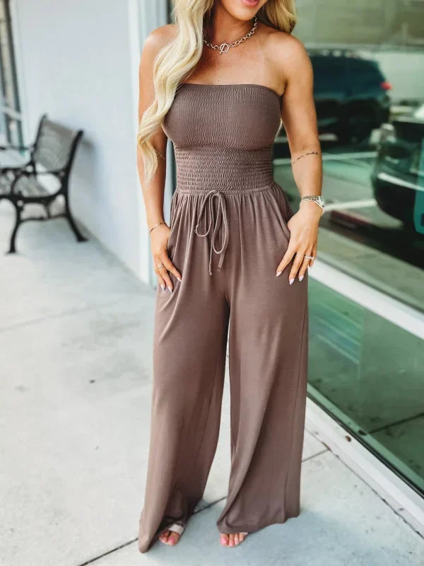 Kombinezon letni dla kobiet Idealny dla lata Warschau Fashion Kawa S