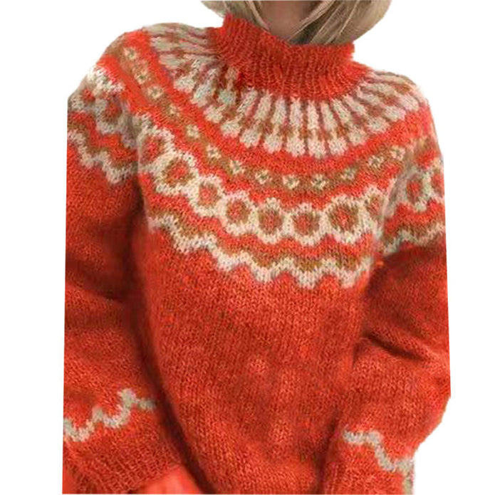 Linnea - Stylowy sweter na jesień i zimę Sweater Warschau Fashion Czerwony S