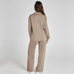 Eline | Luksusowy Zestaw Odzieży Domowej z Przytulnymi Spodniami i Dekoltem w Serek Loungewear Set Warschau Fashion
