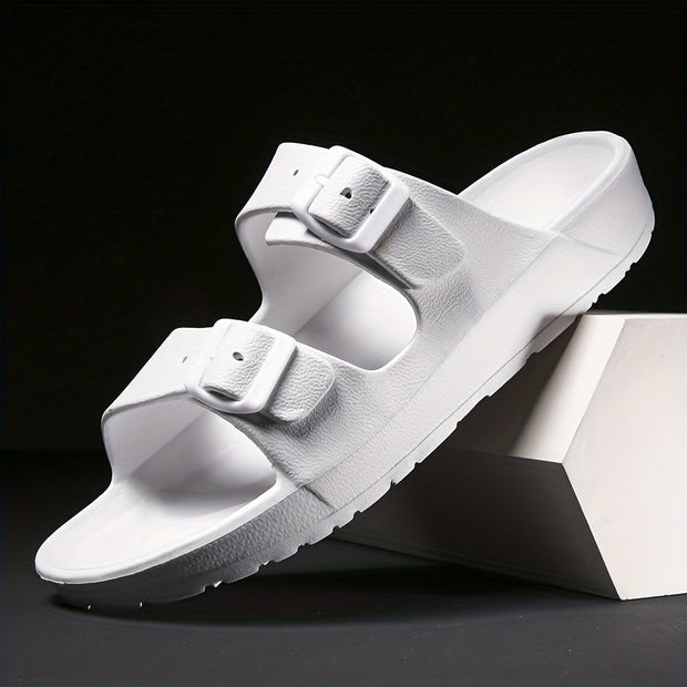 Męskie sandały z podwójnym zapięciem Men Shoes Warschau Fashion Biały 36