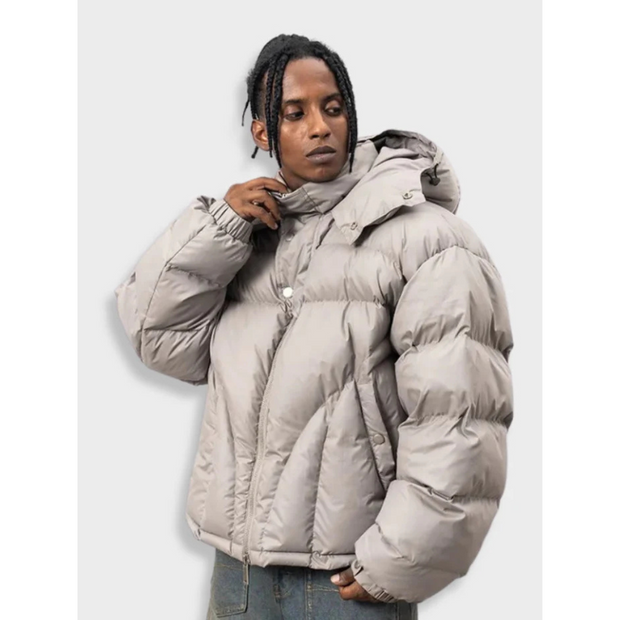 Ariyan | Męska Zimowa Parka z Kapturem - Ciepła i Stylowa Men Jackets Warschau Fashion Khaki S