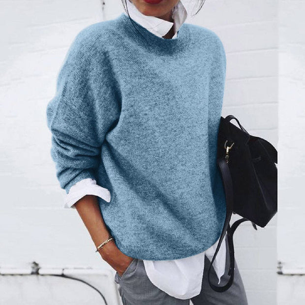 Adelius - Ciepły i przyjemny sweter Sweater Warschau Fashion Niebieski S
