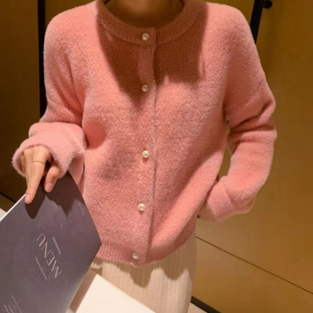 Alyce | Women's Cardigan Femme Cardigans Warschau Fashion Brzoskwiniowy Jeden rozmiar