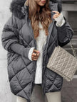 Zimowa kurtka damska | Luźny fason, zamek błyskawiczny Women's Jacket Warschau Fashion Szary S
