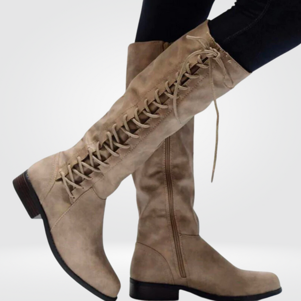 Rita - Wygodne wysokie buty KomfortWalk Warschau Fashion 35 Beżowy