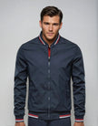 NIVARO - Elegancka Męska Kurtka Bomber Bomber Jackets Warschau Fashion Niebieski S